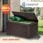 Baule da giardino Woody marrone 116x43x55cm - immagine 2