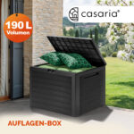 Baule da giardino Lille antracite 78x43,8x55cm - immagine 2