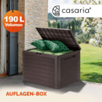 Baule da giardino Lille marrone 78x43,8x55cm - immagine 2