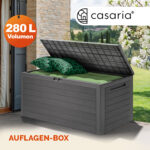 Baule da giardino Woody grigio 116x43x55cm - immagine 2