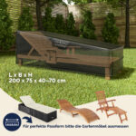 Copertura per lettino prendisole antracite 200x75x40/70 cm 9100 mm colonna d'acqua - immagine 2