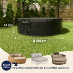 Copertura per isola prendisole Antracite Ø236x67cm 9100 mm colonna d'acqua - immagine 2