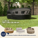 Copertura per isola prendisole antracite 229x188x90/50cm 9100 mm colonna d'acqua - immagine 2