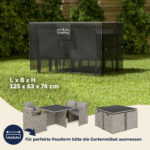 Telo di copertura per set salotto antracite 125x63x74cm 9100mm colonna d'acqua - immagine 2