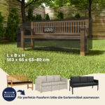 Telo copripanca da giardino antracite 163x66x63/89 cm 9100 mm colonna d'acqua - immagine 2