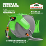 Avvolgitubo da giardino automatico con tubo 20m + 2m - immagine 2