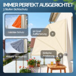 Tenda da Balcone a ventaglio pieghevole antracide 140x140cm - immagine 2