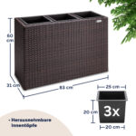 Vasi per piante marrone 83x30,5x60cm - immagine 2