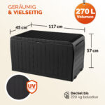 Baule da giardino Marvel Plus antracide 117x45x57cm - immagine 2