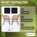 2x Sedie da Giardino Rattan - immagine 3