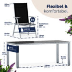 Salotto da giardino Bern 8+1 argento alluminio - immagine 3