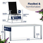 Salotto da giardino 8+1 argento alluminio vetro - immagine 3