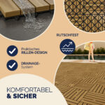 Set 33x Piastrelle legno acacia Quattro Mosaik 30x30cm - immagine 3