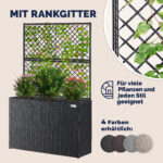 Fioriera in polyrattan con traliccio nero - immagine 3