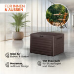 Baule da giardino Lille marrone 78x43,8x55cm - immagine 4