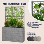 Fioriere con traliccio polyrattan grigio - immagine 4