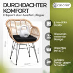2x Sedie da Giardino Rattan - immagine 4