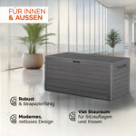 Baule da giardino Woody grigio 116x43x55cm - immagine 4
