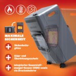 Stufa a gas nera 72x38x42cm 4200W - immagine 4
