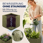 Vaso Ethica in plastica verde oliva 36x36x35 cm - immagine 3