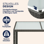 Divano da giardino in polyrattan 7 pezzi grigio/antracite - immagine 3