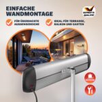 Stufa ad infrarossi 2500W color argento - immagine 4