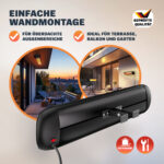 Stufa a infrarossi 2500W nera - immagine 4
