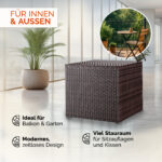 Contenitore da esterno marrone polyrattan 75x75x70cm - immagine 4