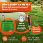 Tubo per irrigazione verde 7,5m flessibile - immagine 4