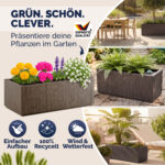 Vaso da fiori Ethica set di 2 in plastica marrone 80x36x36cm - immagine 4