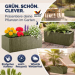 Vaso da fiori Ethica verde oliva in plastica 80 x 36 x 36 cm - immagine 4