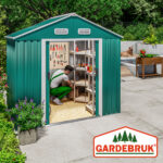 Casetta da giardino verde metallo 200x135x190cm - immagine 4