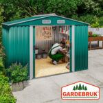 Casetta da giardino verde metallo 260x205x180cm - immagine 4
