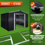 Capanno per attrezzi in metallo antracite-metallizzato 260x205x180cm - immagine 4