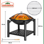 Braciere da giardino acciaio inox Ø55cm - immagine 2