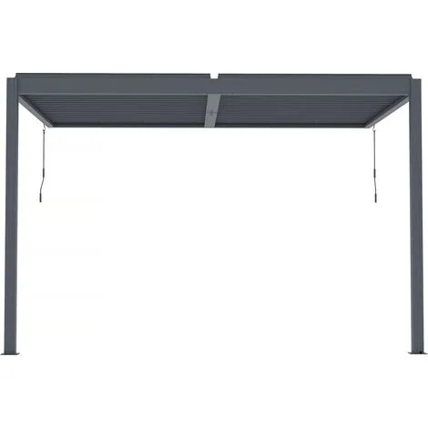 Windsor – pergola bioclimatica addossata 3 x 4 m con LED