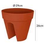 Vaso da fiori in terracotta 28,5x25,5 cm - immagine 3