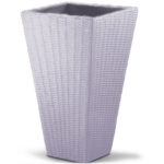 Fioriera sabbia plastica effetto polyrattan 70x40x40cm