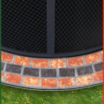 Braciere da giardino rotonda motivo mosaico nera Ø76cm - immagine 2