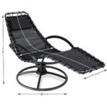 Lettino relax  a dondolo Eve antracite - immagine 4