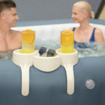 Bestway portabicchieri piscina Lay-Z-Spa bianco plastica - immagine 4