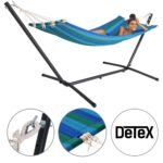 Amaca blu con supporto in metallo max 150 kg 200x80cm - immagine 2