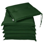 Set di 6 imbottiture per sedia verde 43x39x5cm