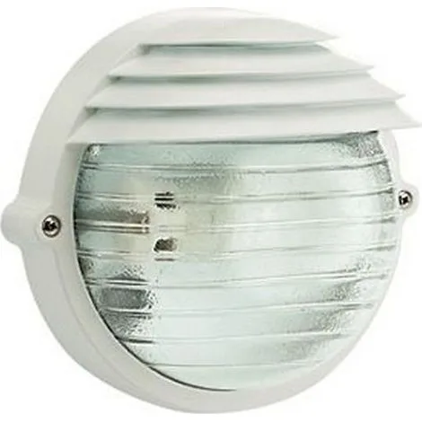 Plafoniera Tonda da Esterno Palpebra Lamelle Lampada Parete Illuminazione Sovil - Colore: Bianco
