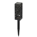 DICTROLUX - Lampada Solare LED da giardino con Picchetto Estendibile Luce Calda h37/28 cm