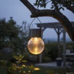 DICTROLUX - Lanterna Solare LED da giardino in Vetro e Acciaio Inox Luce Calda diametro 6 cm - immagine 2