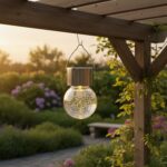 DICTROLUX - Lanterna Solare LED da giardino in Vetro e Acciaio Inox Luce Calda diametro 6 cm - immagine 3