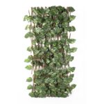 VESTIAMO CASA GIARDINO - Siepe Artificiale Estensibile con foglie di Epipremnum Aureum Verde h100x190 cm - immagine 4