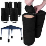 Zavorre per gazebo 4 pz neri riempibili 26x13x46cm