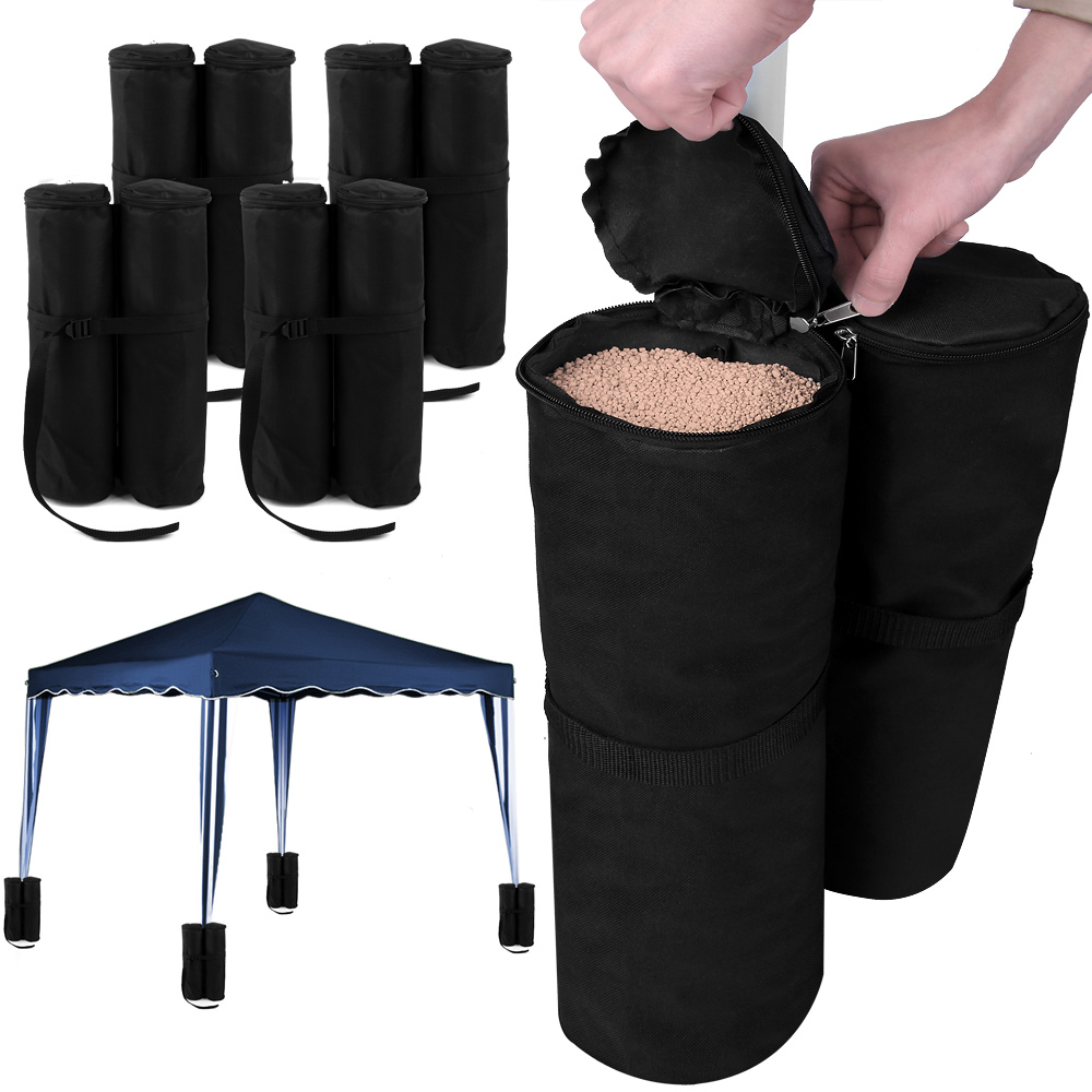 60510e8628114216ec7126b7c38f2c5a_a-de-102534g.jpg Zavorre per gazebo 4 pz neri riempibili 26x13x46cm - immagine 1